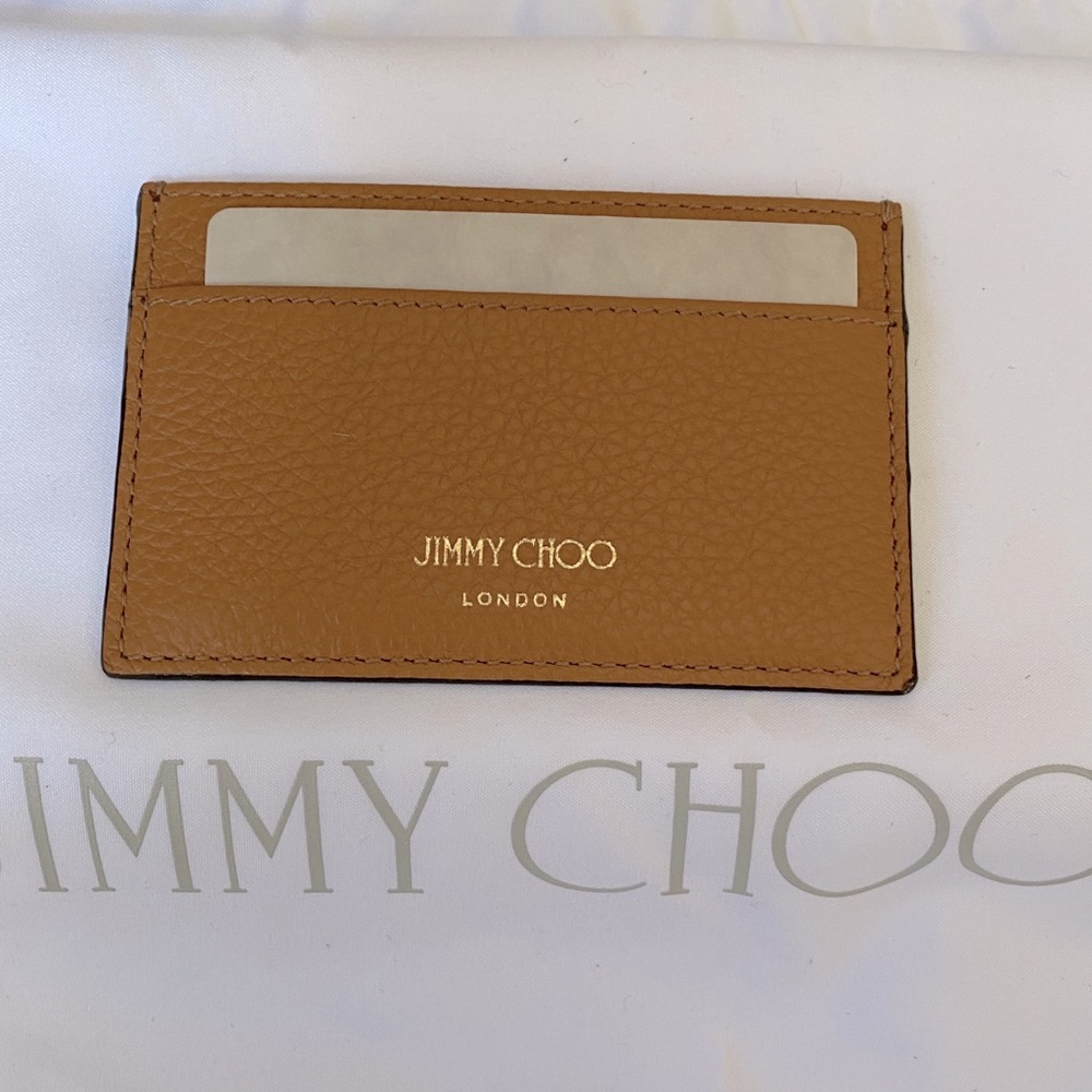 NWT Jimmy Choo Aarna Tan Card Holder